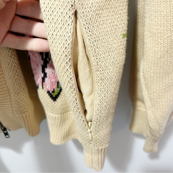 Felt For Every Living Thing Web Knit Sweater Size Large Butterfly Cardigan - Picture 12 of 16